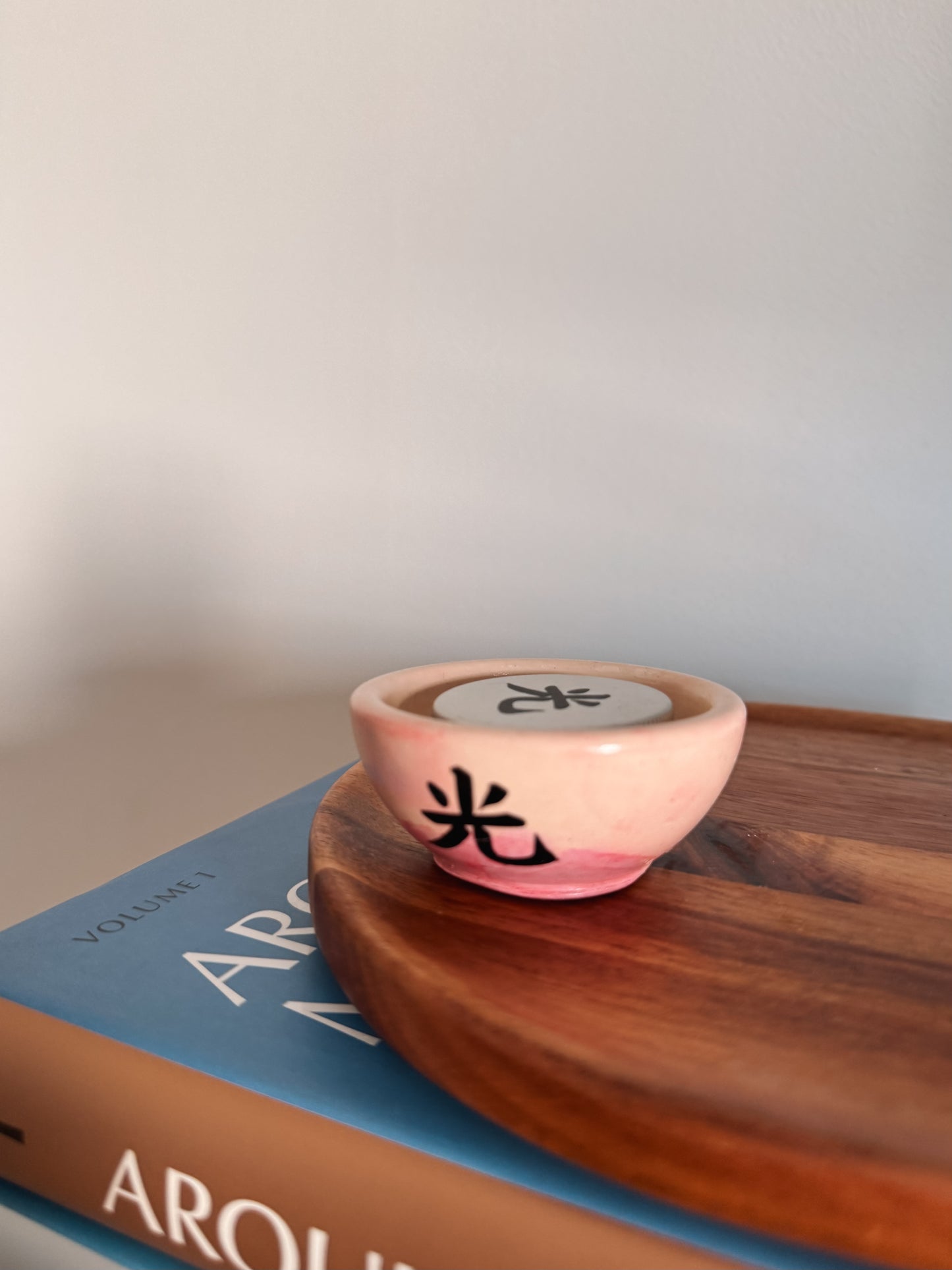 Tealight creme & rosa - Edição black week