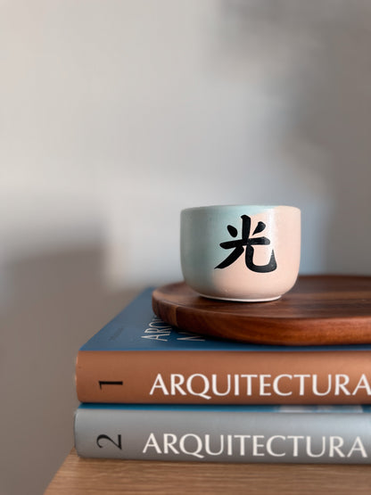 Medium blue and cream candle - Black week edition