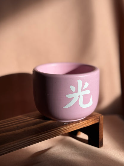 Medium pastel pink candle - Black Week edition