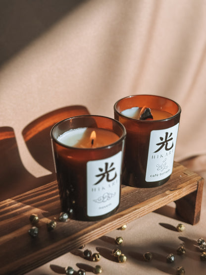 Vela em copo vidro 9cl