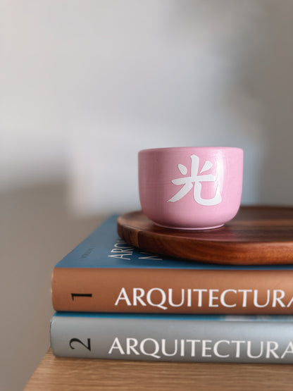 Medium pastel pink candle - Black Week edition