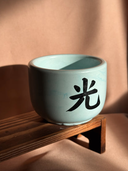 Medium light blue candle - Black week edition