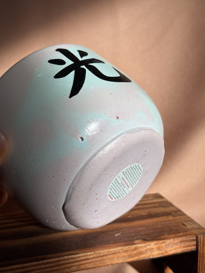 Medium blue and pink candle - Black week edition