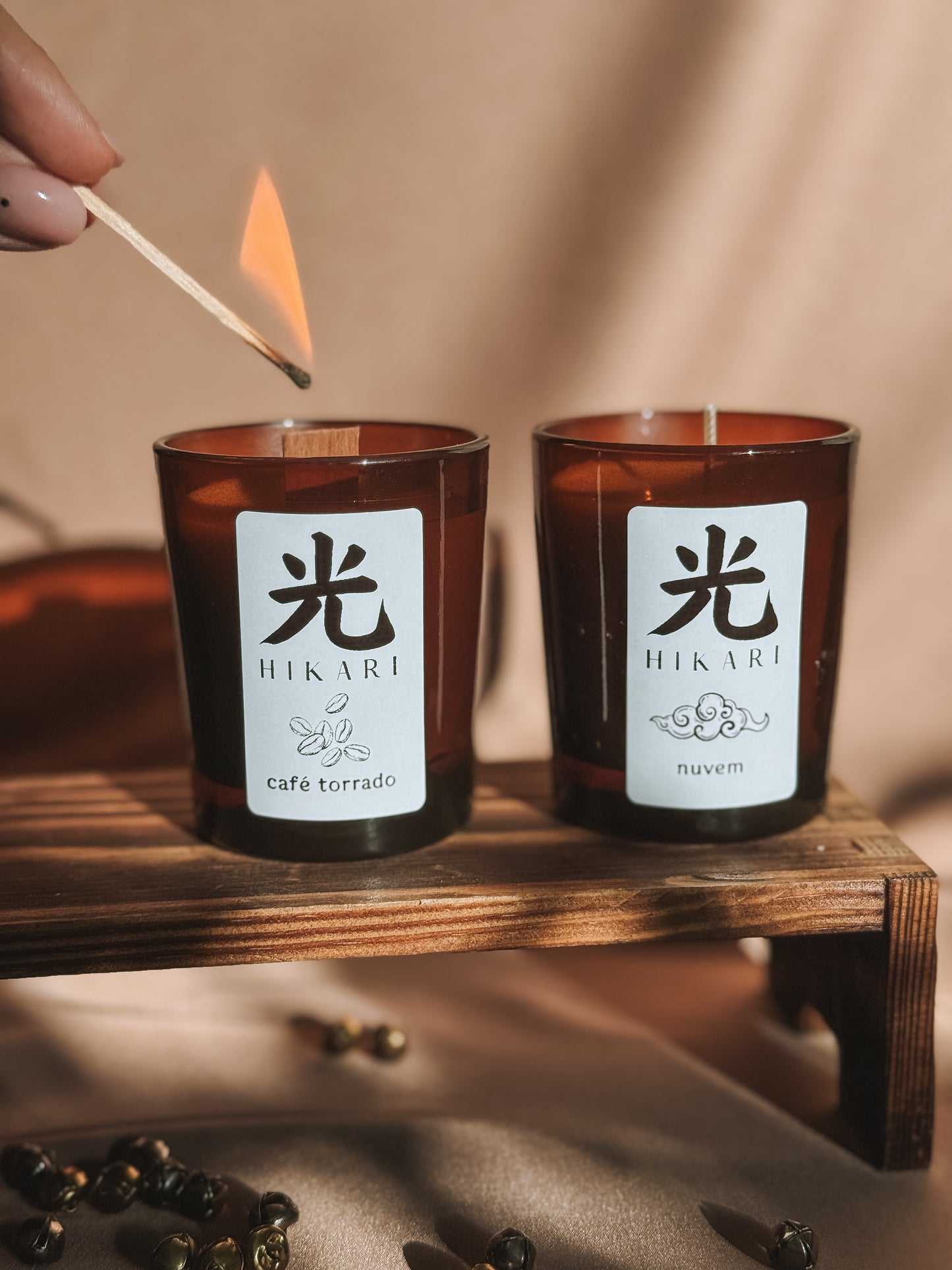 Vela em copo vidro 9cl