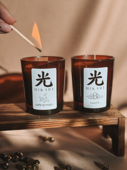 Vela em copo vidro 9cl