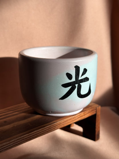 Medium blue and pink candle - Black week edition